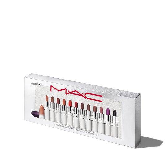 MAC Lips By The Dozen Mini Powder Kiss Lipstick x 12 Set